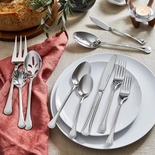 HENCKELS 65-Piece Astley Flatware Set,Silver - Image 4
