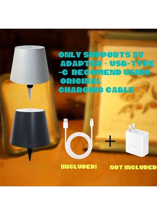 مودي مصباح طاولة لاسلكي على شكل زجاجة 20 سم، ضوء LED بتحكم باللمس بثلاثة ألوان مع سطوع قابل للتعديل، مصباح مكتب محمول قابل لإعادة الشحن عبر USB للبار، ديكور زجاجة نبيذ وإضاءة مريحة لغرفة النوم - Image 2