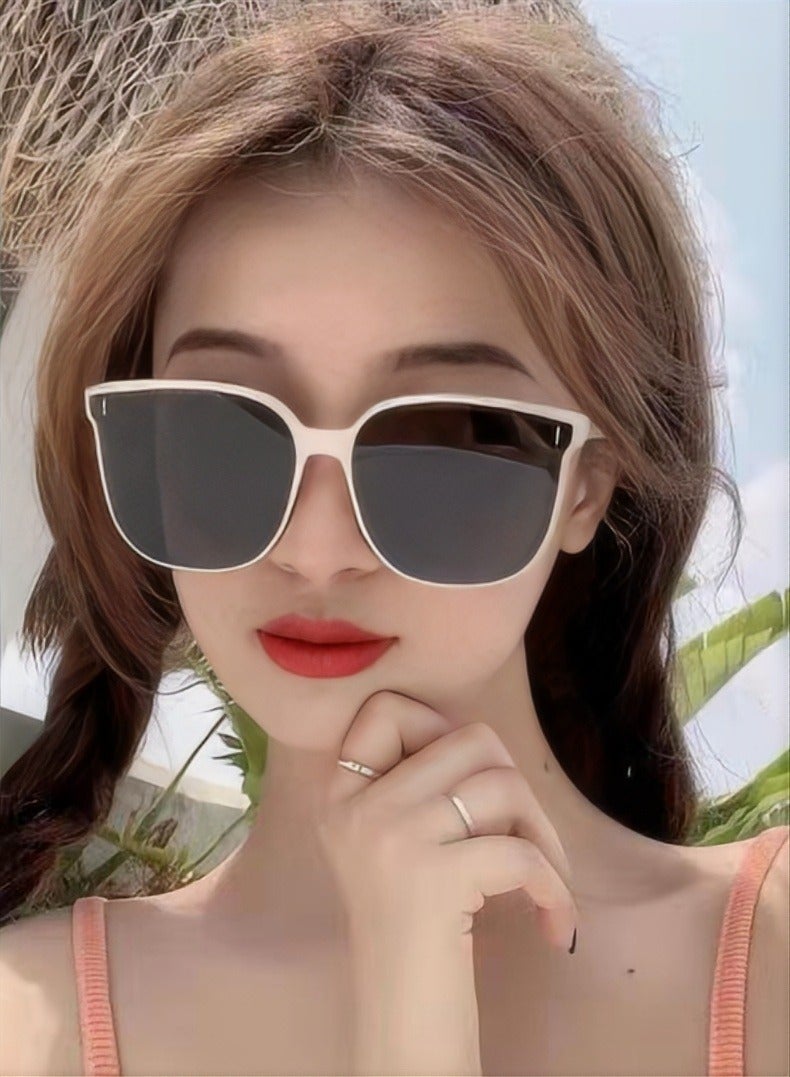 Changer 2Pcs Fashionable Large Frame Sunglasses, Uv400 Protective Glasses, Suitable For Outdoor Travel - Image 3