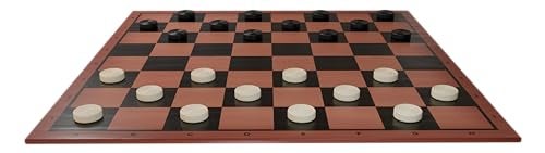 Pressman Premium Classics Checkers FullSize Folding Gameboard with Wooden Playing Pieces 2 Players Ages 8 - Image 5