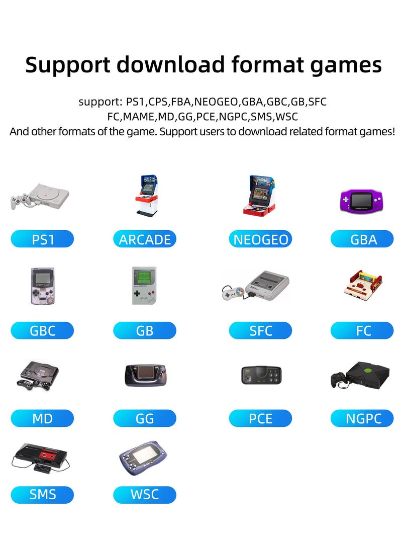 Miyoo - Miyoo Mini Plus+ Portable GBA Game PS1 Handheld Game Console(White 128G) - Image 1