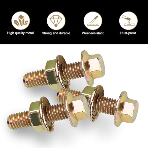 MOXRUQ 10 PCS Exhaust Manifold Bolts, M8 x 1.25 x 30mm High Strength Carbon Steel Flange Exhaust Bolts and Nuts, Exhaust Manifold Bolt Hardware Kit - Image 4