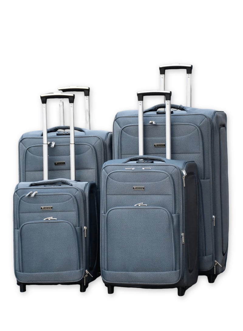 Lucky Power 4-Piece Soft-Side Luggage Sets Lightweight Trolley Bag With 2 Wheels - Image 1