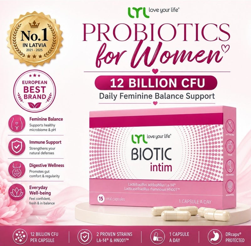 LYL Biotic Intim Probiotics for Women – once daily 12 Billion CFU Probiotics pH Balance for Women Dietary Supplement with 2 Strains – Promotes Intimate Comfort, Immune Support - Image 2
