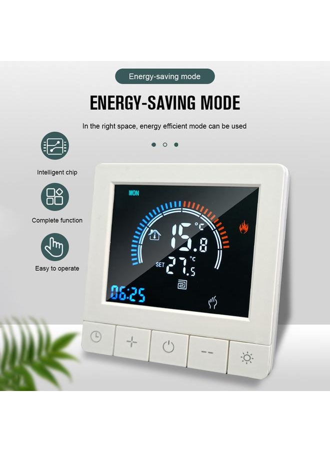 Thoraya - Programmable Digital Thermostat with Child Lock LCD Display NTC Sensor Electric Heating Warm Floor Underfloor Temperature Controller Intelligent Wall Thermostat for Home Office Hotel - Image 1