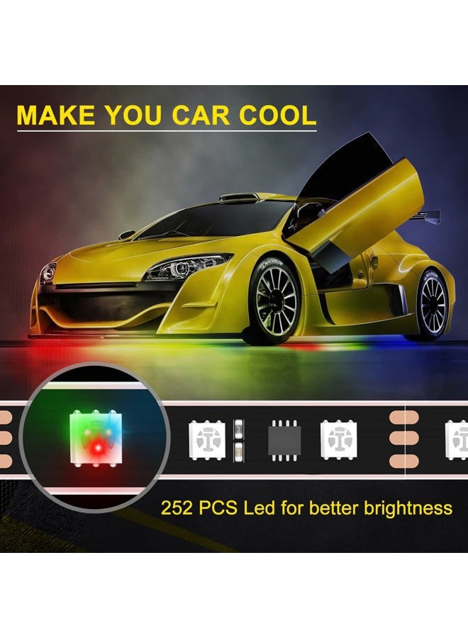 OPP ULITE Car Underglow Light Strip Dream Chasing Color, Upgraded Silica Gel Design, 212 Modes, APP Control Underbody Lights, 90&120CM, 4PC Pack - Image 3