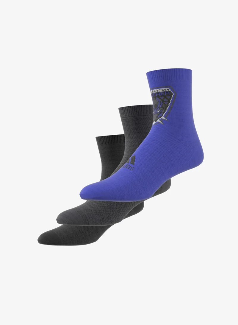 Adidas 3 Pack Marvel Black Panther Crew Socks