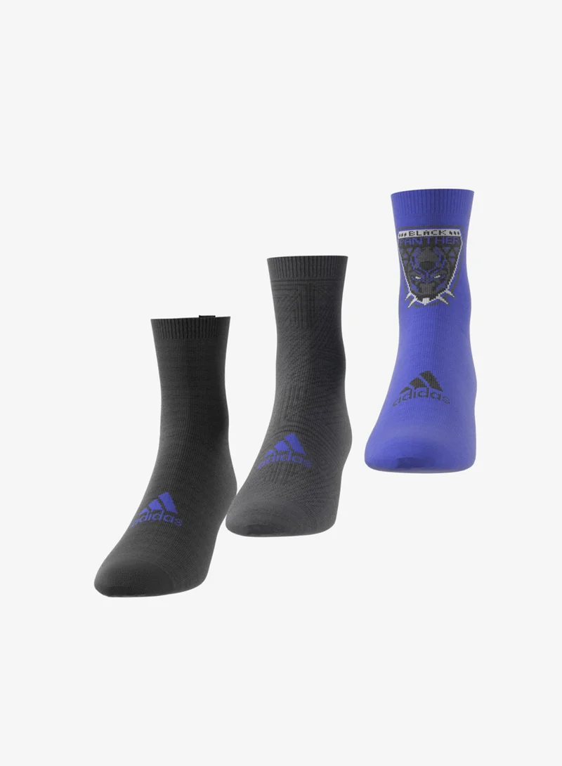 Adidas 3 Pack Marvel Black Panther Crew Socks