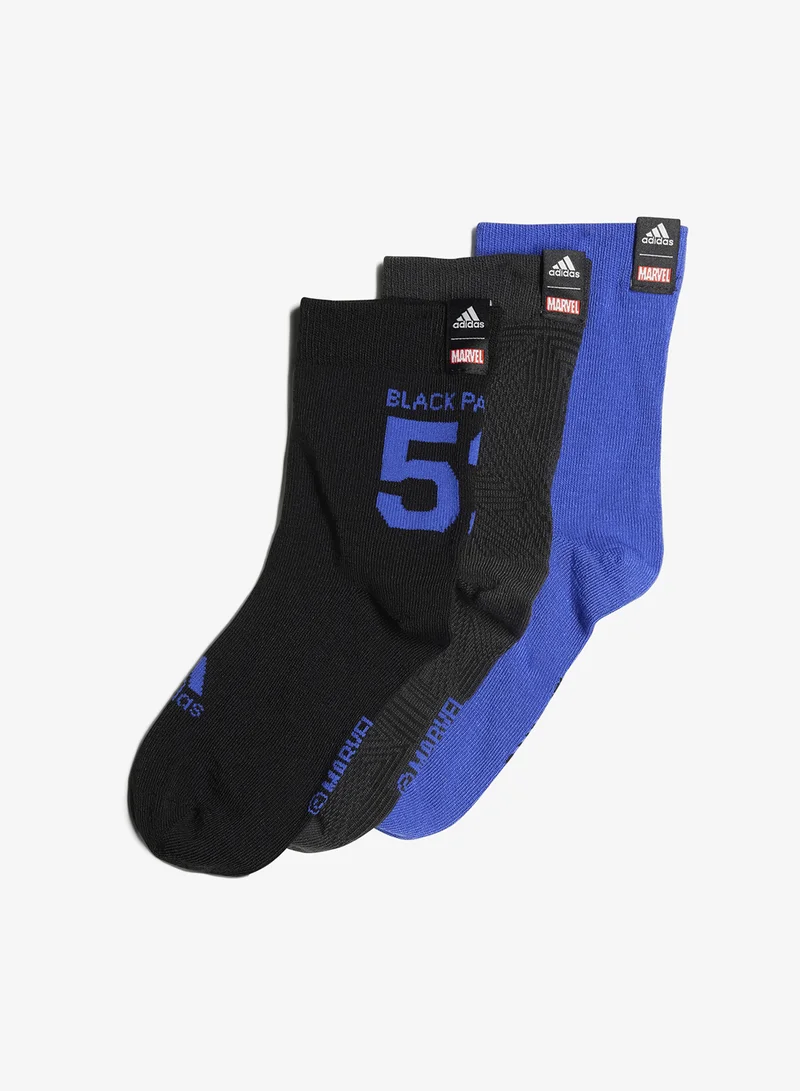 Adidas 3 Pack Marvel Black Panther Crew Socks