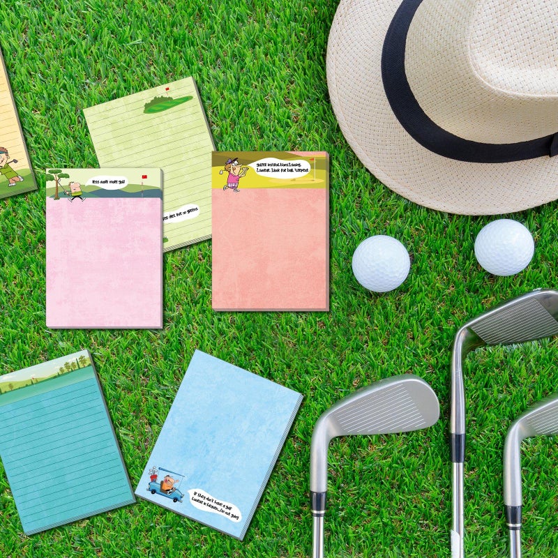 Eaasty 8 Pack Funny Memo Notepads Funny Golf Gifts Golf Notebook Sticky Note to Do List for Office Supplies, 8 Styles(Classic Style) - Image 5
