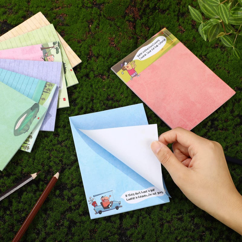 Eaasty 8 Pack Funny Memo Notepads Funny Golf Gifts Golf Notebook Sticky Note to Do List for Office Supplies, 8 Styles(Classic Style) - Image 4