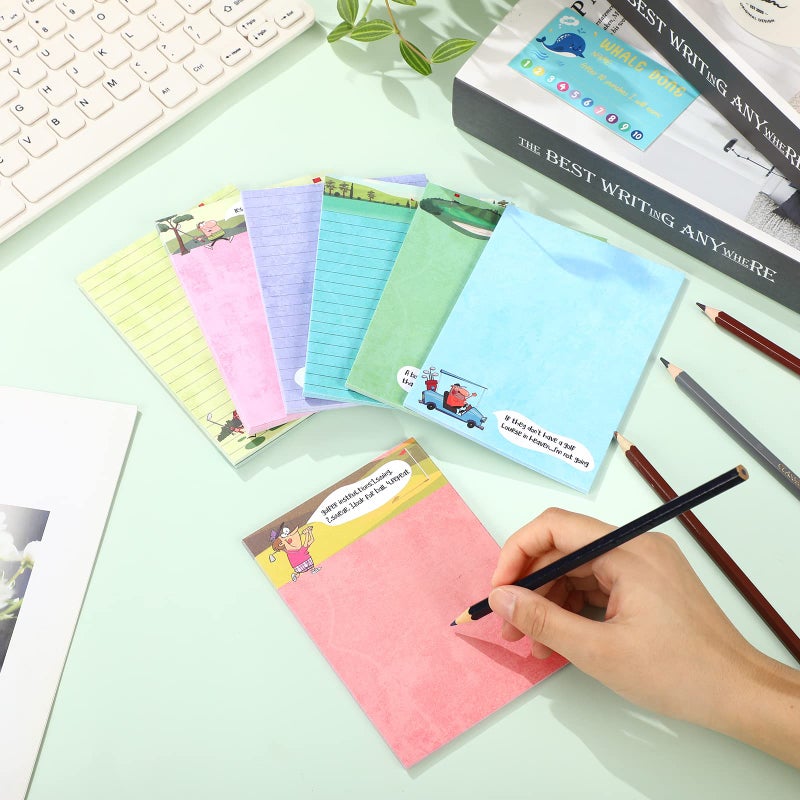 Eaasty 8 Pack Funny Memo Notepads Funny Golf Gifts Golf Notebook Sticky Note to Do List for Office Supplies, 8 Styles(Classic Style) - Image 3