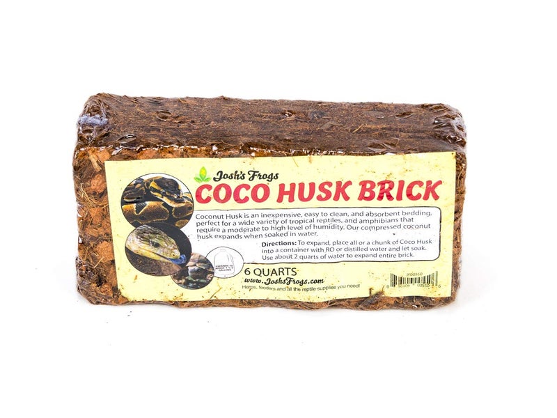 Josh's Frogs Coco Husk Brick (6 Quarts) - Reptile, Amphibian & Invertebrate Bedding - Pet Supplies