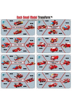 Y&D Fire Robot STEM Building Toys, 836 PCS Creative Construction Truck Blocks 35 in 1 Educational Bricks City Rescue Vehicles Kit Gift for Kids Boys Age 6+ Year Old  - Image 3