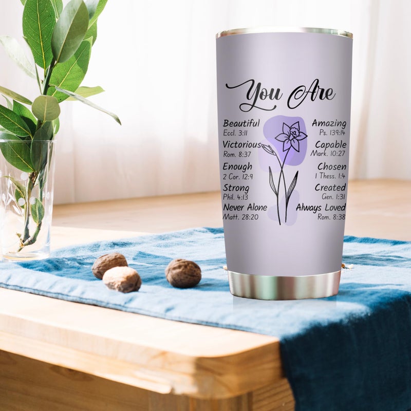 2IMT Christian Gifts for Women Faith - Christian Tumblers for Mothers Day Bible Gift - Christian Tumbler Religious Gifts Spiritual Encouragement Inspirational Gift for Women Stainless Steel Tumbler 20oz - Image 5