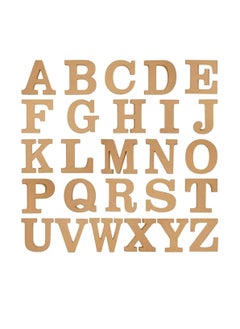 Wooden Alphabet Letters for DIY Crafts, Home Wall Decor (4 in, 2 of Each Letter, 52 Pieces)