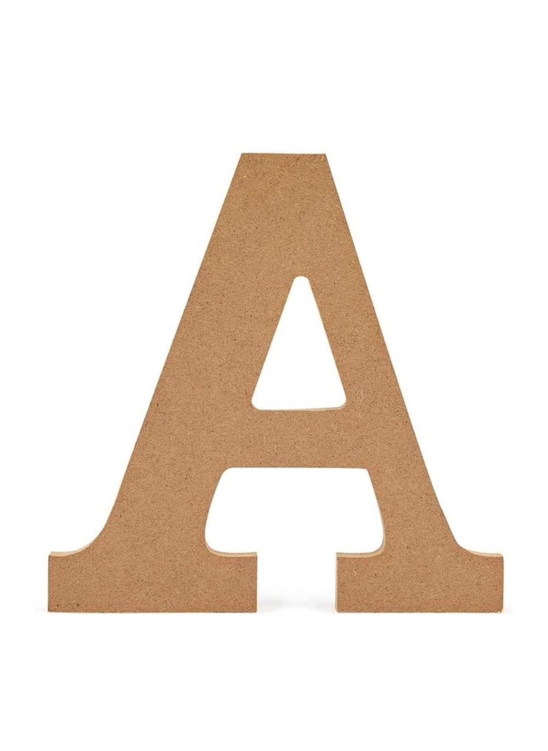 Generic - Wooden Alphabet Letters for DIY Crafts, Home Wall Decor (4 in, 2 of Each Letter, 52 Pieces) - Image 1