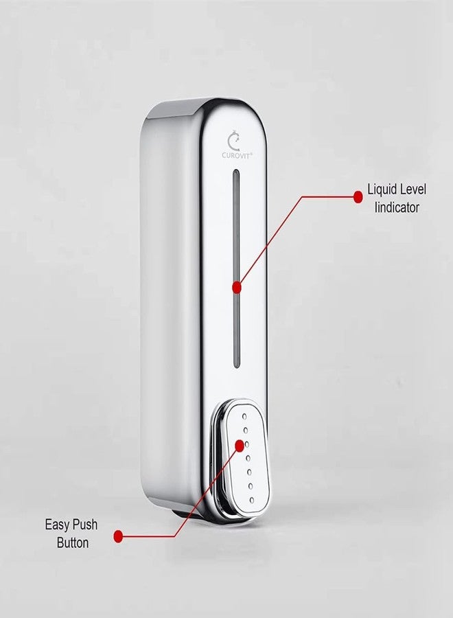 COSVIT Silver Dolphin Soap Dispenser ABS Plastic Wall Mounted 350ml (Pack of 1) - Image 3
