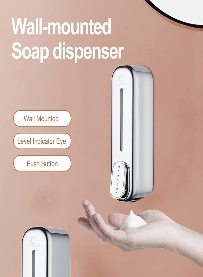 COSVIT Silver Dolphin Soap Dispenser ABS Plastic Wall Mounted 350ml (Pack of 1) - Image 4