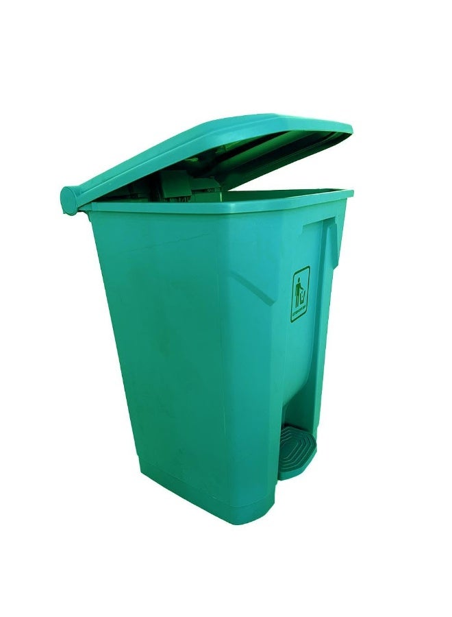 AKC Garbage Trash Can with Centre Pedal, High Density Polyethylene (HDPE) Heavy-Duty Plastic Bins (GREEN, 45 Liters) - Image 1