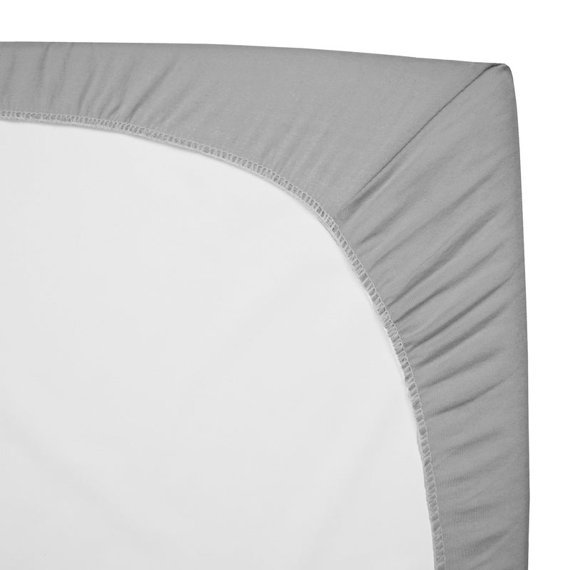 TL Care 100% Natural Cotton Fitted Mini Crib Sheet 38" x 24" - Soft & Breathable Small Nesting Portable Crib Sheet, Fits Pack N Play Mattresses, Gray, for Boys & Girls - Image 5