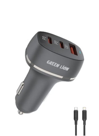 Charger With USB-C To Lightning 1M Cable Fast Charging 2xType-C Output 1xUSB-A Output 50W - Black - pzsku/Z266E5C75DA0773C82D01Z/45/1744815294/4c041b0d-1291-452d-9b76-f5b414360985