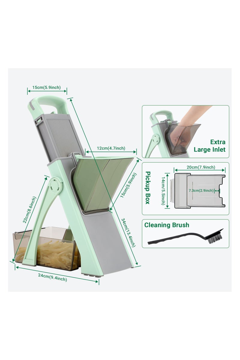 INKBIRD مبشرة خضار مطورة للمطبخ بسماكة قابلة للتعديل من 0.1-8 مم وشفرات جوليان مع مكبس أمان وحاوية - قواطع طعام شاملة مثالية للبطاطس والجزر والسلطات - Image 2