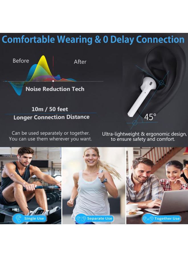 ACHAS In-Ear Bluetooth Earbuds With Charging Box White - Image 5