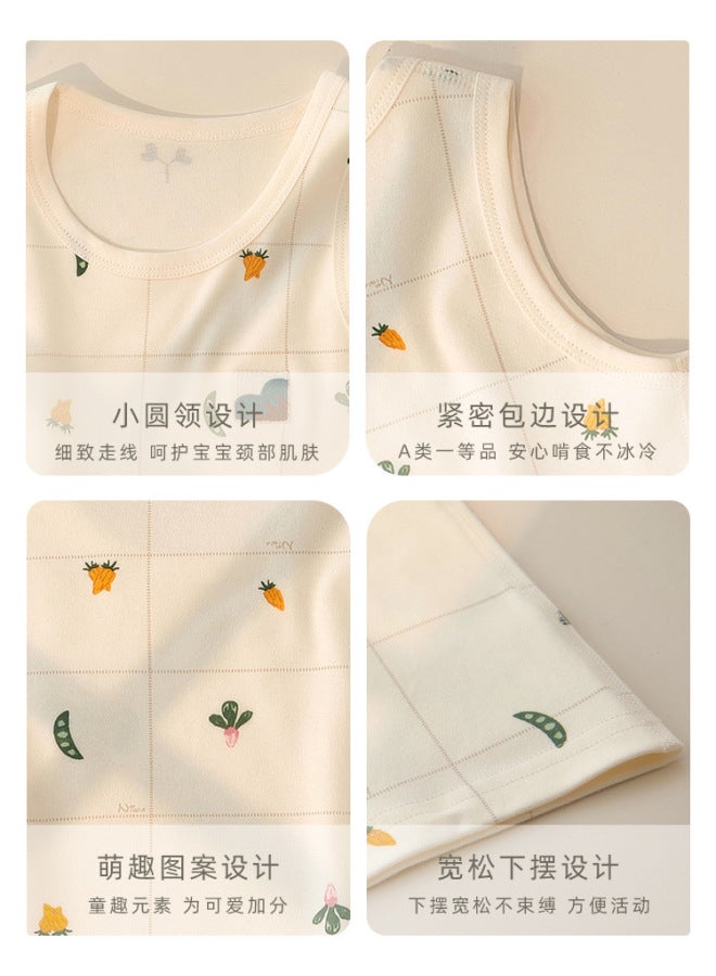 Children's cotton vest summer thin men's and women's clothing baby baby inner T-shirt bottoming undershirt I-shaped vest - Image 5