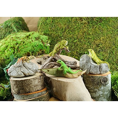Top Collection Miniature Fairy Garden and Terrarium Iguana on Rock Statue - Image 3