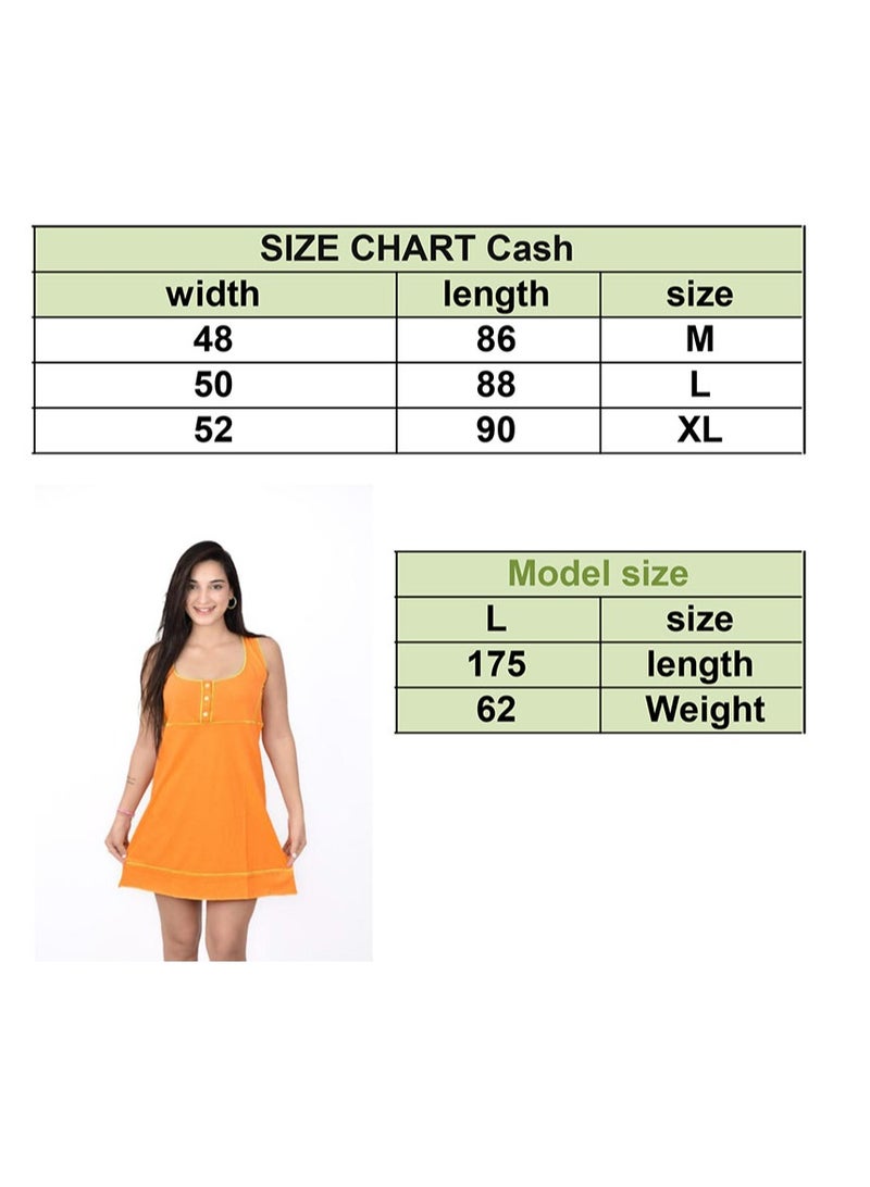 Cotton 100% Sleeveless Beach Cover-Up Dress – Casual & Comfy for Home or Vacation  - Image 5