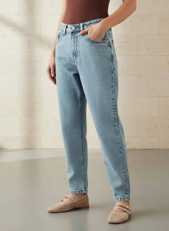 Splash FAV Women Mom Fit High-Rise Jeans - Image 1