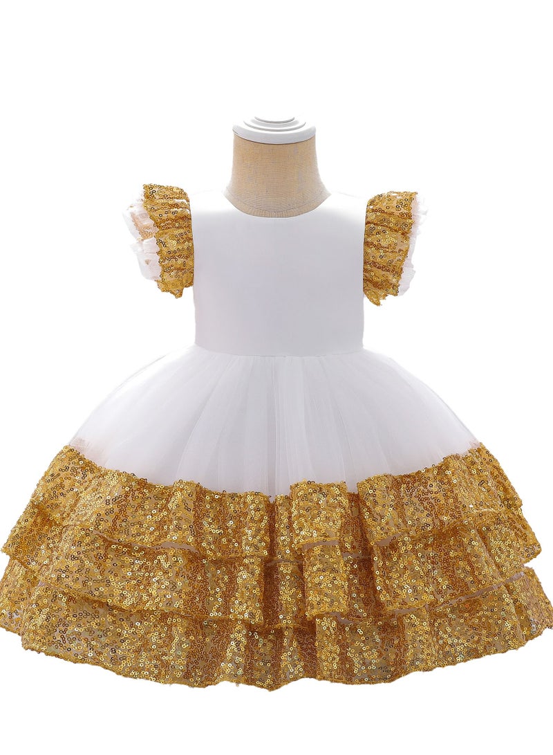 Loquat Princess Flower Cap Sleeve Maxi Dress - Image 1
