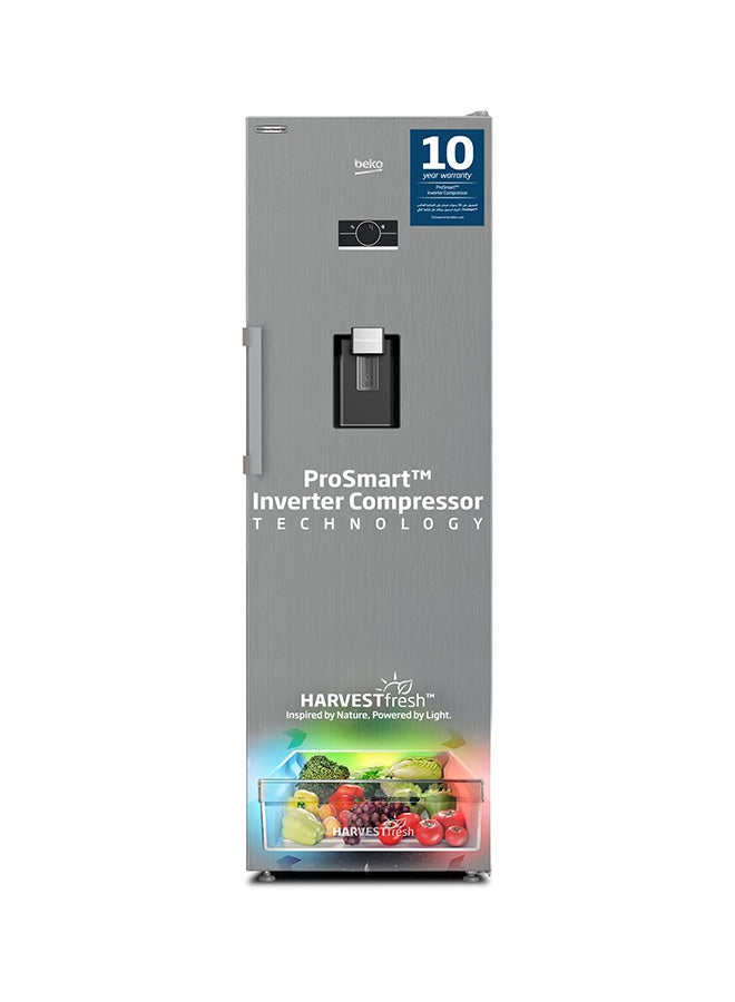 Upright Refrigerator 447 Liters Gross(365 Net) Capacity, Single Door, No Frost, Harvest Fresh Technology, Low noise, Reversible Door, Smooth Fit, 10 Yeras Warranty on ProSmart Inverter Compressor 365 L RLNE500DX Titanium Inox