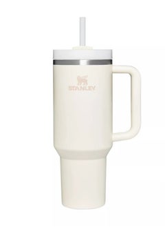 Quencher H2.0 FlowState 30 oz Stainless Steel Tumbler with Lid and Straw - Vacuum Insulated for Water, Iced Tea, Coffee, Smoothies, and More, Cream