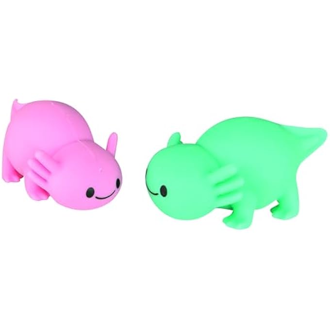 Geddes Raymond Sand-A-Lotl Squishy Toys for Kids (Set of 12) - Axolotl Stress Buster Toys in 4 Colors Ideal for Squeezing and Stretching - Image 2