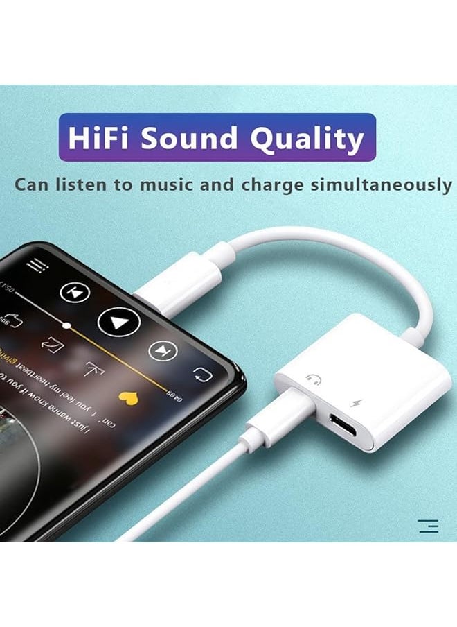 erorex - Usb C To Dual Usb C Audio Headphone And Charging Adapter 2 In 1 Dual Usb C Splitter For Iphone 15 Pro Max Plus Compatible With Ipad Pro Air Galaxy S23 S22 S21 Google Pixel 7 6 5 4 - Image 1
