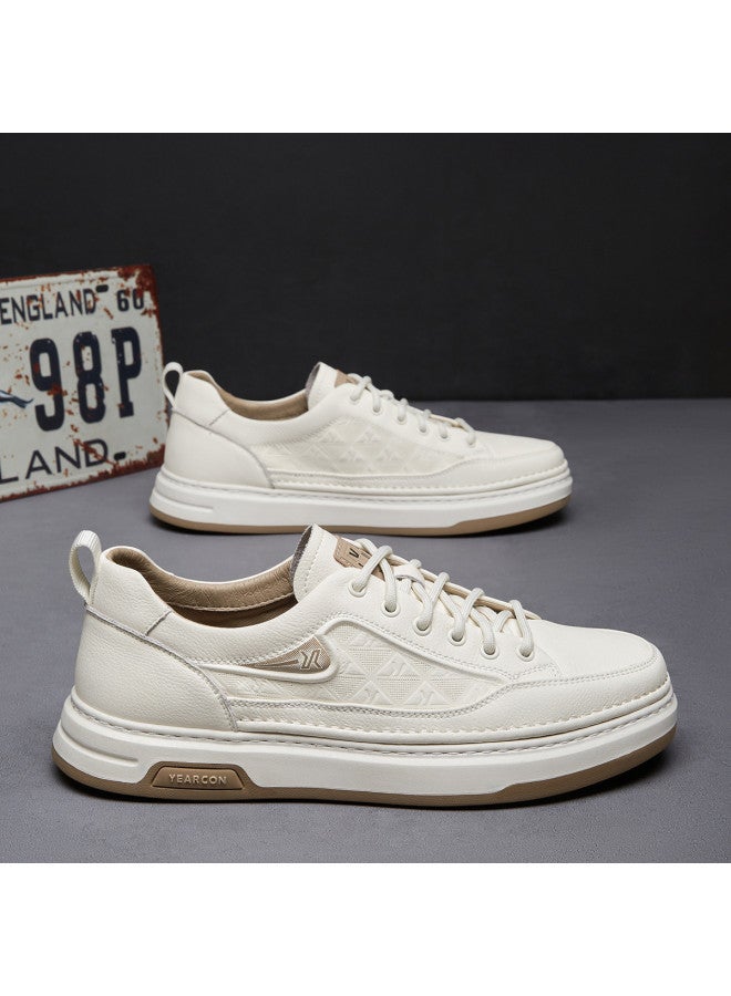 یاركون أحذية رياضية متعددة الاستخدامات للرجال من القماش، أحذية رياضية عصرية مريحة بيضاء بأسلوب ريترو، أحذية خفيفة للجري مناسبة للخريف - Image 2