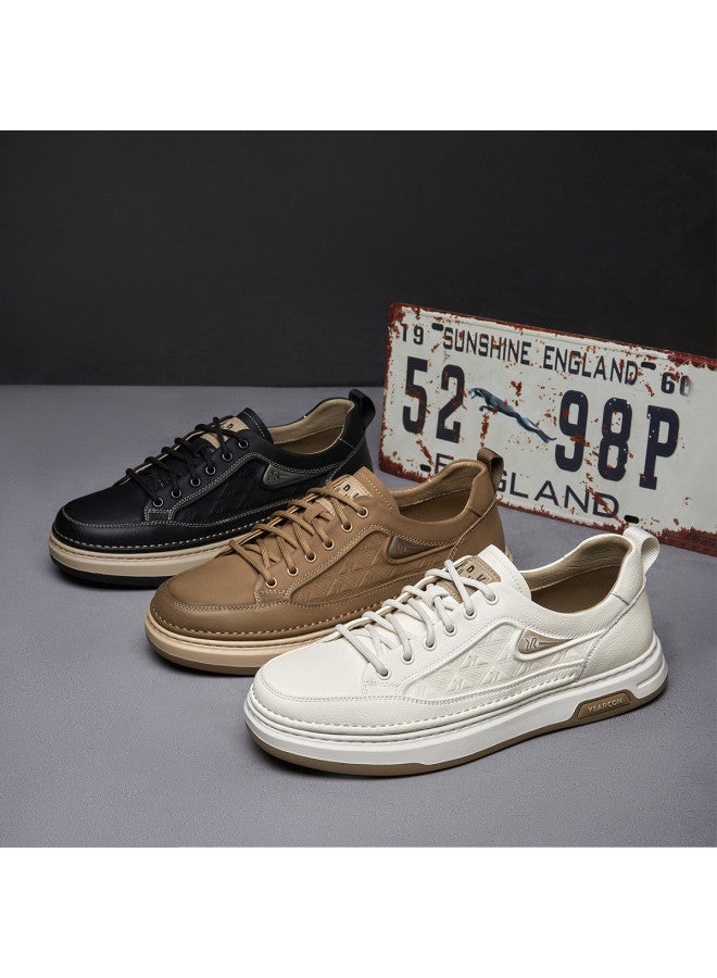 یاركون أحذية رياضية متعددة الاستخدامات للرجال من القماش، أحذية رياضية عصرية مريحة بيضاء بأسلوب ريترو، أحذية خفيفة للجري مناسبة للخريف - Image 5