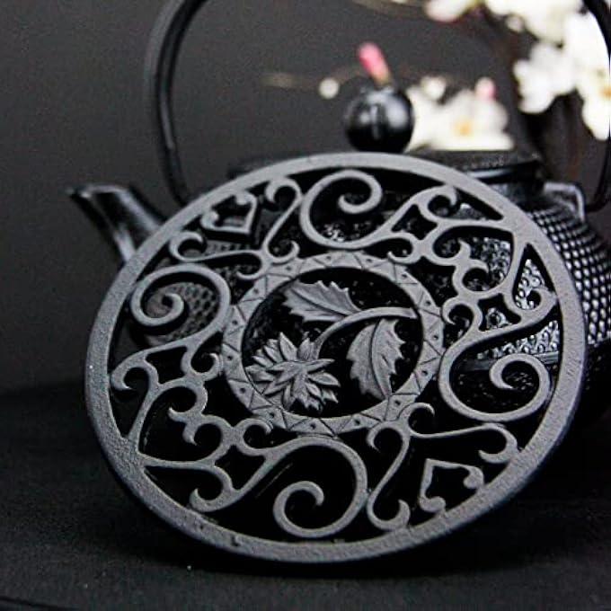 Tealand Heat Resistant Cast Iron Trivet Flower Pad For Teapots Hotpots Pans Casserole Dishes 133Cm Black - Image 3