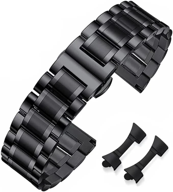 Bluejw Stainless Steel Metal Watch Band for Men – 20mm 22mm 24mm Curved End Replacement Strap, Durable & Comfortable Bracelet Compatible with Multiple Watch Models - Image 1