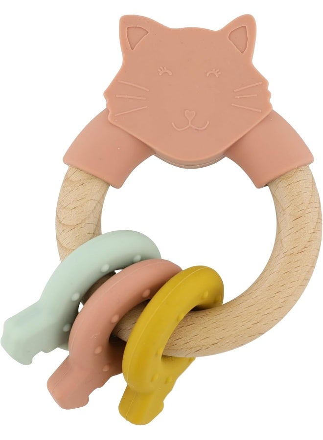 Trixie Wooden Silicone Activity Ring Mrs. Cat - Image 1