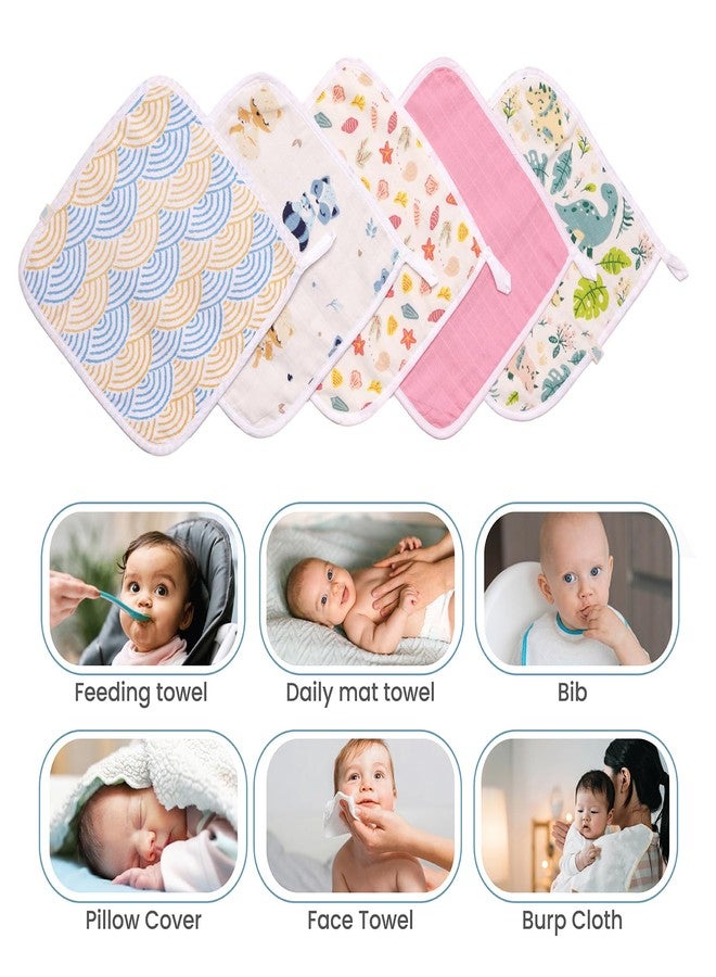 TIDY SLEEP منديل وجه للأطفال حديثي الولادة من موسلين تيدي سليب، 4 طبقات (قابل للغسل، قابل لإعادة الاستخدام، فائق النعومة) ألوان متنوعة (2) - Image 3