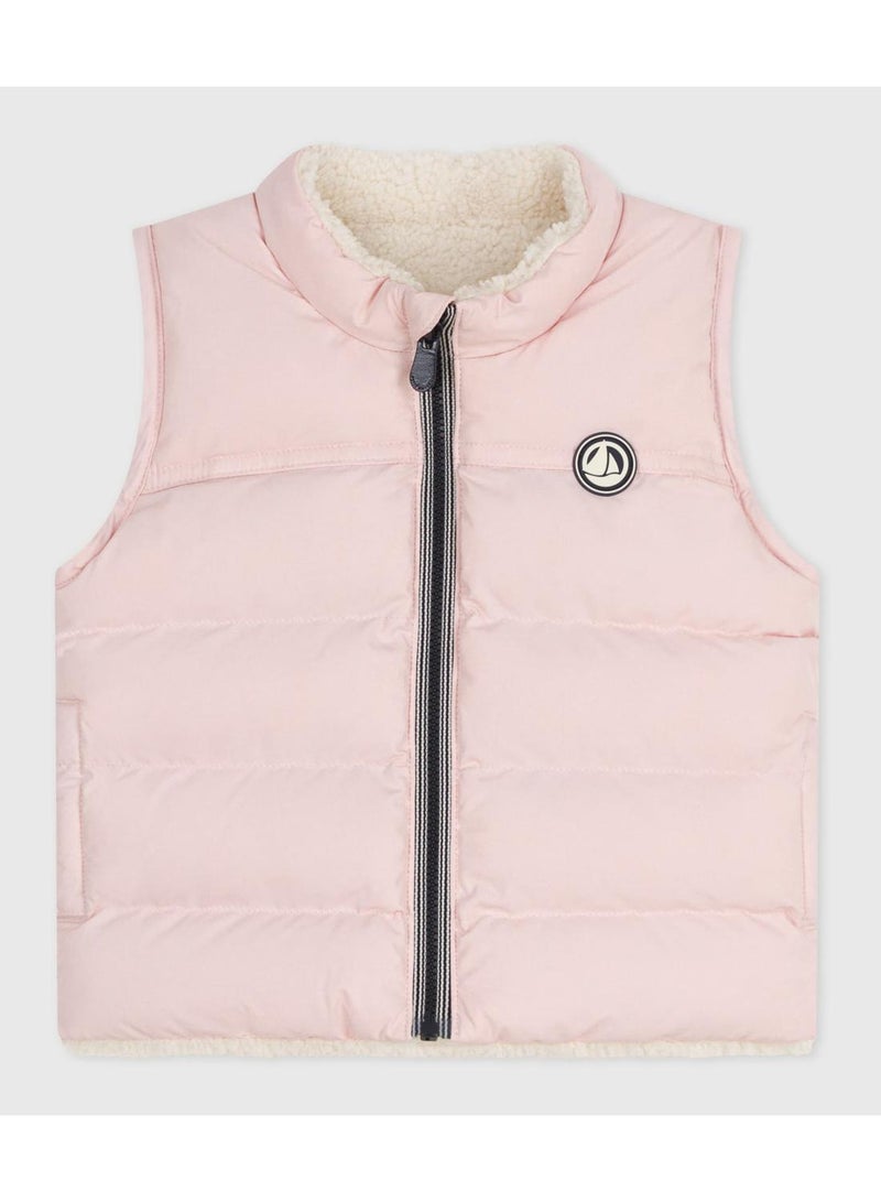 Petit Bateau Baby's reversible sleeveless puffer jacket - Image 1