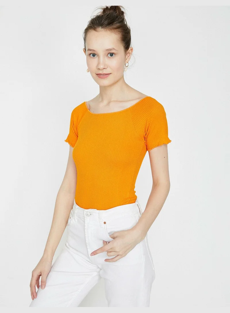 KOTON Boat Neck T-Shirt