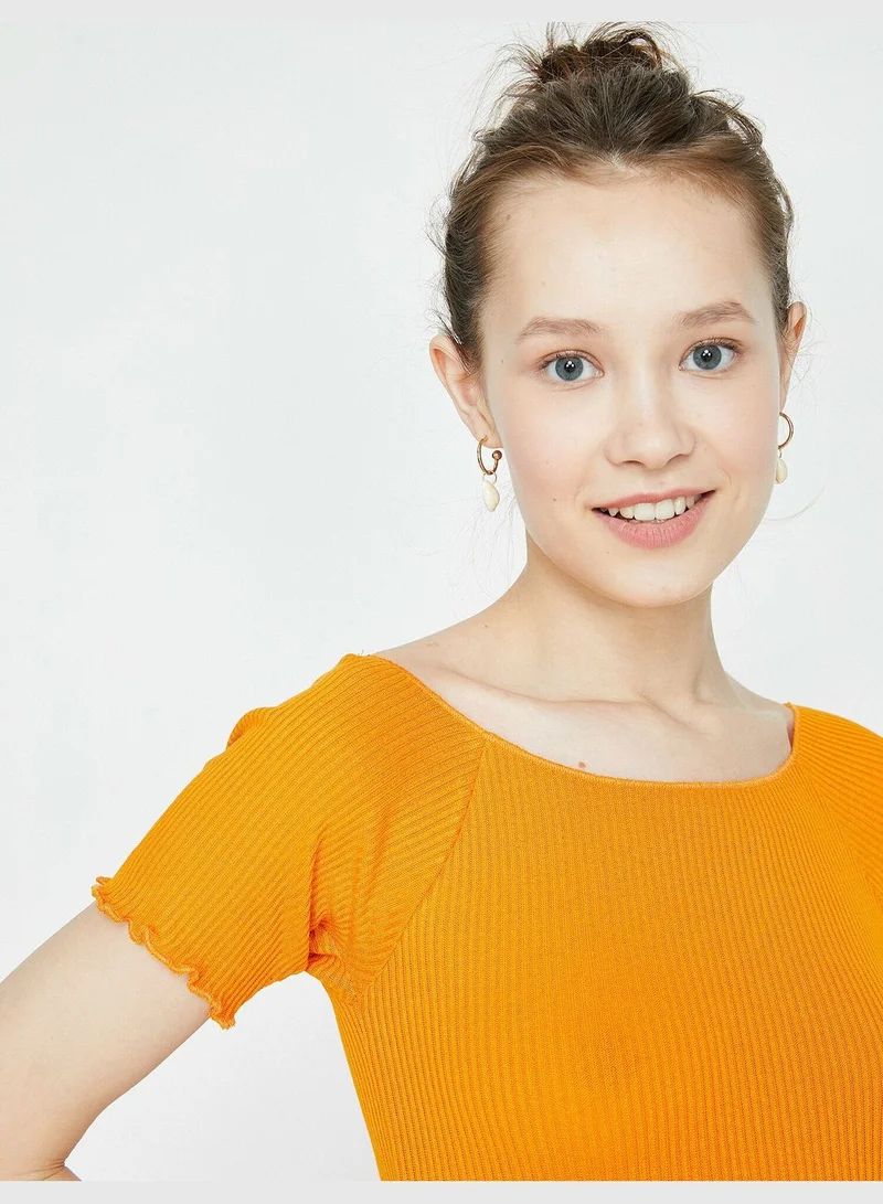 KOTON Boat Neck T-Shirt