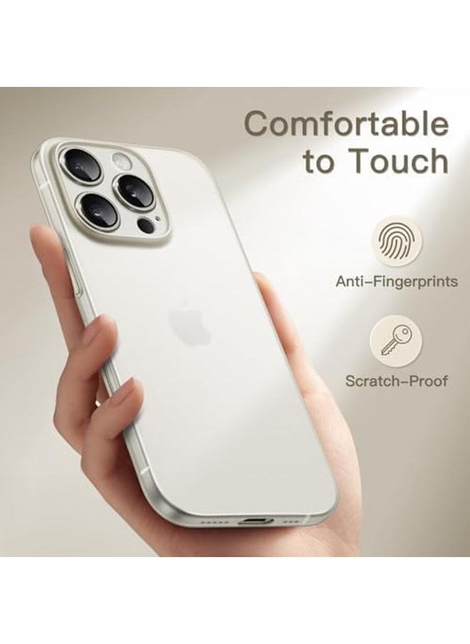 Jetech Ultra Slim 0.35Mm Thin Case For Iphone 16 Pro 6.3 Inch Camera Lens Full Protection Lightweight Matte Finish Pp Hard Minimalist Cover Natural Titanium  - Image 5