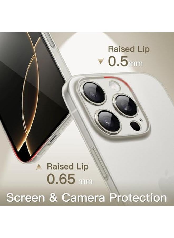 Jetech Ultra Slim 0.35Mm Thin Case For Iphone 16 Pro 6.3 Inch Camera Lens Full Protection Lightweight Matte Finish Pp Hard Minimalist Cover Natural Titanium  - Image 4