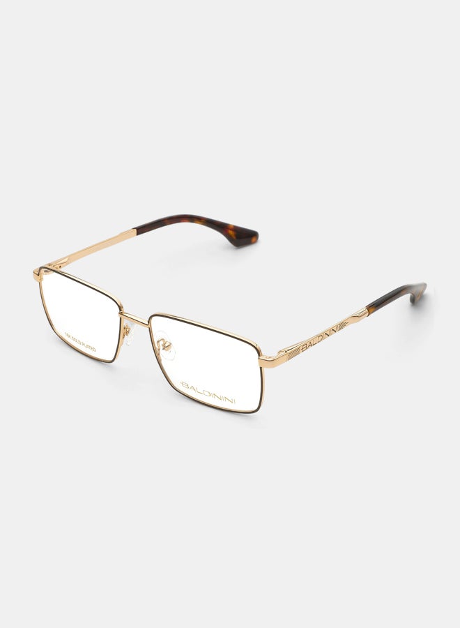 Baldinini Gold 18 Karat 🇮🇹 Rectangle ( Made in Italy ) Men Optical Frames