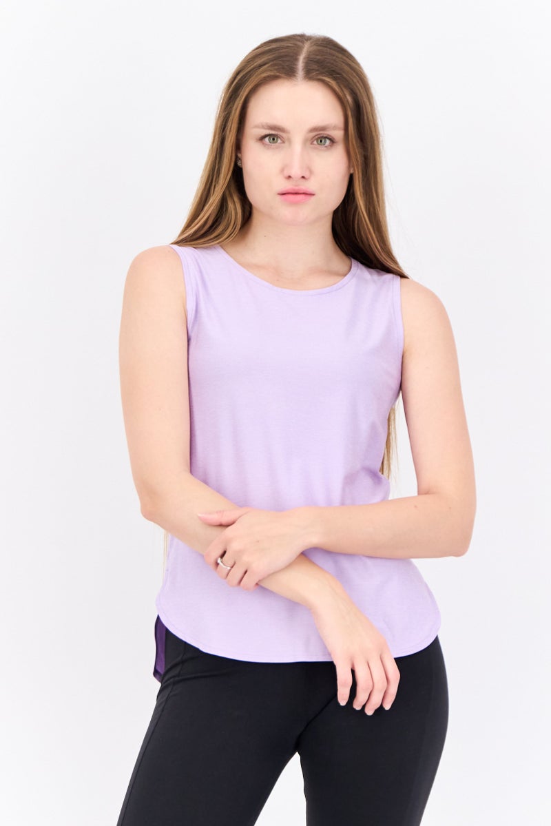 Women Sportswear Fit Sleeveless Training Tank Top, Lavender